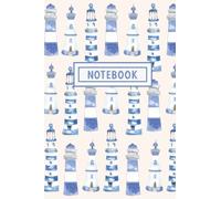 Lighthouse Notebook: Watercolor Lighthouse | 6" x 9" Lined