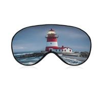 Lighthouse Ocean Eye Mask, Adjustable Strip, Blocks Light Sleep Mask, Sleep Eye Mask for Night Sleeping Travel Nap 8.1 * 4.1 Inches