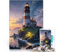 Lighthouse Ocean FantasyJigsaw Puzzles 1000 Pieces for teenagers Interesting Stress Reduction Secret Santa Gifts 38x26cm