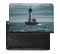 Lighthouse Ocean Passport Holder Wallet Card Case Fashion Travel Passport Cover Documents Organizer ID Protector Holder Unisex-adult