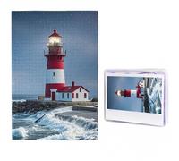 Lighthouse Ocean Puzzles 500 Pieces Personalized Jigsaw Puzzles Photos Puzzle for Adults Challenging Picture Puzzle with Storage Bag Jigsaw for Men Women Home Decor (19.7" x 29.5")