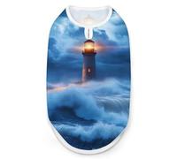 Lighthouse Ocean Storm Thunder Cute Dog Shirts Sleeveless Tank Top | Comfort Tees Vest Pet Clothes for All Cats Dogs