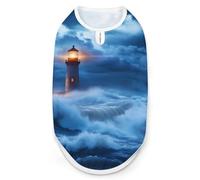 Lighthouse Ocean Storm Thunder Dog Shirt for Dogs & Cats Soft Breathable Pet Vest T Shirt Lightweight Dog Tank Top S