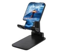 Lighthouse Ocean Storm Thunder Funny Phone Stand Adjustable Foldable Plastic Holder for 4-13 Inch Phones Tablets