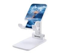 Lighthouse Ocean Storm Thunder Funny Phone Stand Adjustable Foldable Plastic Holder for 4-13 Inch Phones Tablets