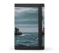 Lighthouse Ocean Wallet,Credit Card Holder,Three-fold Wallet for Passport Covers, Purse Passport Bag for Men Women
