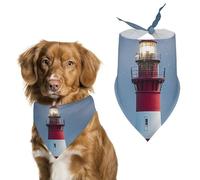 Lighthouse OceanPet Scarf Dog Bandana for Small Medium Large Exquisite Unique Cat Dogs Kerchief Premium Fabric Cute Triangle Cat Dogs Bibs Scarf