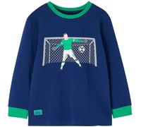 Lighthouse Clothing Boy's Oliver Long Sleeved Cotton Top in Mid Blue | Size: 3-4 Years Lighthouse Clothing Mid Blue 3-4 Years