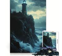 Lighthouse on A Cliff Puzzles for Teenagers 1000 Piece Strong Memory Precise Edge Joyful Challenge Nice Art (50x75cm)