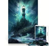 Lighthouse on A Rocky Shore Jigsaw Puzzles 1000 Pieces for Teenagers Creative Play Real Thick Real Challenge (50x75cm)