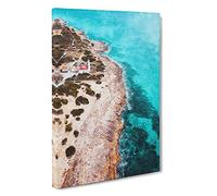 Lighthouse On The Coast Of Spain Canvas Print for Living Room Bedroom Home Office Décor, Wall Art Picture Ready to Hang, 30 x 20 Inch (76 x 50 cm)