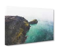 Lighthouse On The Isle Of Anglesey Canvas Print | Gallery Wrapped 30mm Frame Wall Art | 24x16 inches | Ready to Hang | Coastal Seascape Picture | Living Room Bedroom Lounge Office