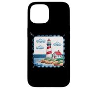Lighthouse On The Shore With Ocean Waves Case for iPhone 15