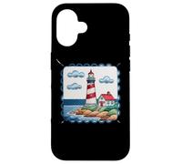 Lighthouse On The Shore With Ocean Waves Case for iPhone 16
