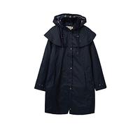 LightHouse Outrider Women's 3/4 Length Waterproof Raincoat - Windproof Lightweight Outdoor Jacket with Detachable Hood and Adjustable Cuffs (Nightshade, 10)