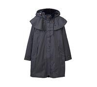 LightHouse Outrider Women's 3/4 Length Waterproof Raincoat - Windproof Lightweight Outdoor Jacket with Detachable Hood and Adjustable Cuffs (Urban Grey, 6)