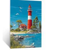 Lighthouse Paint by Numbers for Adults Landscape Painting by Numbers for Children Crafts 32x40 in, Hobbies for Adults Women, Painting on Canvas Using Acrylic Paint and Brushes, Wall Art Set LSJ-8852