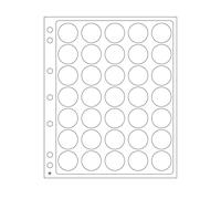 Lighthouse plastic sheets ENCAP, clear pockets for 35 2-Euro coins in capsules