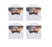 Lighthouse Print Blank Greeting Cards, Love Buttons, Pearl Paper Envelopes Suitable For Various Occasions - Anniversary Cards, Thank You Cards, Holiday Cards, Wedding Cards, Congratulations.