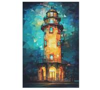 Lighthouse Puzzle Adults And Teenagers 1000 Pieces Wooden Jigsaw Educational Game Toy Family Decoration (78×53cm)