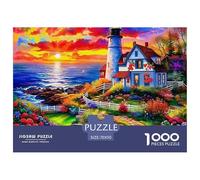 Lighthouse Puzzle Kid Age 12 Years Up Impossible And Difficult Challenge 1000 Piece Lighthouse Challenging Games Educational Games There Are Letters on The Back 70x50cm/1000pcs
