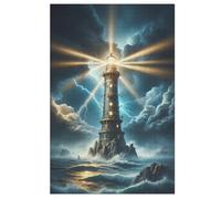 Lighthouse Puzzles 1000 Pieces For Teens And Adults - Wooden Jigsaw Puzzle Family Activity Educational Games 78×53cm