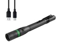 Lighthouse Rechargeable Focus Pen Light 500 Lumen LED, USB-C Cable Included | 500 Lumen, 3 Light Modes, 750mAh Rechargeable Battery, USB-A to USB-C Charging Lead, Slide Focus, 100m Beam, Pocket Clip