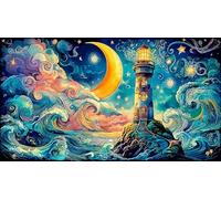 lighthouse Recycled Paper Puzzle 1000 Pieces Fun and Challenging Family Game Puzzle Game for The Whole for Women, Gifts for Men 38x52cm/1000pcs