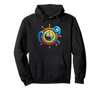 Lighthouse Retro - Maritime Artistic Sailing Coast Motif Pullover Hoodie