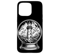 Lighthouse Retro - Maritime Design Snow Globe Style Case for iPhone 15 Pro Max