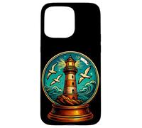 Lighthouse Retro - Maritime Design Snow Globe Style Case for iPhone 15 Pro Max
