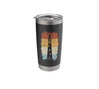 Lighthouse Retro sea North Baltic sea Coast Holiday Beach mo Stainless Steel Insulated Tumbler