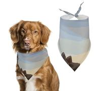 Lighthouse Rocks Seaside Dog Bandanas for Feeding Grooming, Triangle Pet Bibs Washable Pets Scarf for Cats & Dogs