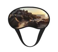 Lighthouse Rocks Seaside Sleep Mask for Men Women Blackout Eye Masks for Sleep, Relaxing Zero Pressure Night Blindfold Soft Breathable Eye Cover for Travel, Night Work, Nap, Office