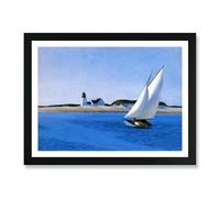 Lighthouse Sailing Edward Hopper The Long Legged 1930 Framed Wall Art Poster Print Picture (Unframed Print Only, A4)