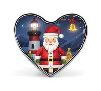 Lighthouse Santa Button Pin Design Your Own Personalized Pin Cute Button Badge Exquisite Heart Badge Fashion Brooch Metal Decorative Lapel Pins for Hat Clothes Backpack
