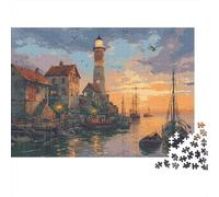 Lighthouse Scenery 1000 Pieces Paper Puzzle for Adults Relaxing Educational Wall Decor Jigsaw Gift 70x50cm/1000pcs