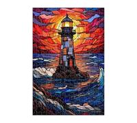 Lighthouse Scenery Puzzle 300 Pieces, Fun Challenging Puzzle Games, Difficult Jigsaw Puzzles for Adults 300 Pieces
