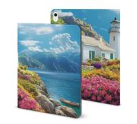 Lighthouse Sea Cottage Funny Tablet Case Compatible with IPAD Pro 2020 （11in）/2020 （10.2in）/2020 AIR 4 （10.9in）/Pro 2021 （11in）/Air4/Air5 （10.9in） Personality Protective Cover with Pen Slot