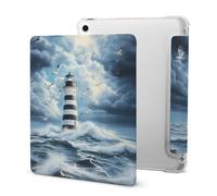 Lighthouse Seagulls Cute Tablet Case with Pencil Holder Unisex Slim Hard Protective Cover Compatible with iPad 2020 /Pro 2020/2020 AIR 4 /Pro 2021