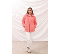 Lighthouse Clothing Women's Seashell Full Zip Sherpa Fleece in Coral | Size: 12 Lighthouse Clothing Coral 12