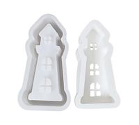 Lighthouse Shape Silicones Tealight Holder Molds Silicone Candlestick for Making Tealight Stand Cement Silicone