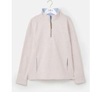 LightHouse Womens Shore Sweatshirt - Ladies Warm Half Zip Cotton Top - Oatmeal - 14