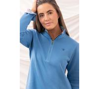 Lighthouse Sweatshirt Shore - Women's Half-Zip Cotton Funnel Neck - Marine Blue Size 8