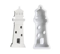 Lighthouse Silicones Mold Easy Demolding for Home Decors and Handmade Projects Soap Making Gypsum Resins Silicones Lighthouse Mold