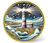 Lighthouse Sobriety Chip - 'Love The Light' Medallion for Guidance and Inspiration - AA Medallion Recovery Gift with Coin Capsule