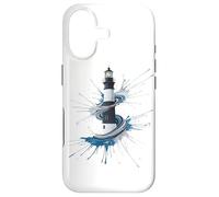 Lighthouse Splatter Coastal Art Case for iPhone 17