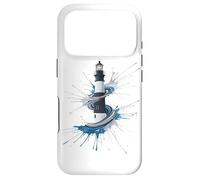 Lighthouse Splatter Coastal Art Case for iPhone 17 Pro