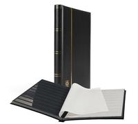 Lighthouse Stockbook A4, 32 black pages,padded cover, black