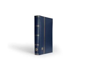 Lighthouse Stockbook A4, 64 white pages,padded cover, blue